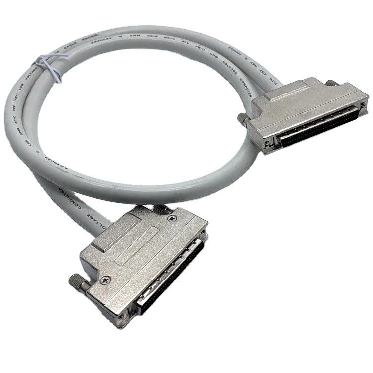 Kabel Konektor SCSI Gray Custom 68 Pin 100 Pin Kabel Pria Ul20276 Kabel 28awg