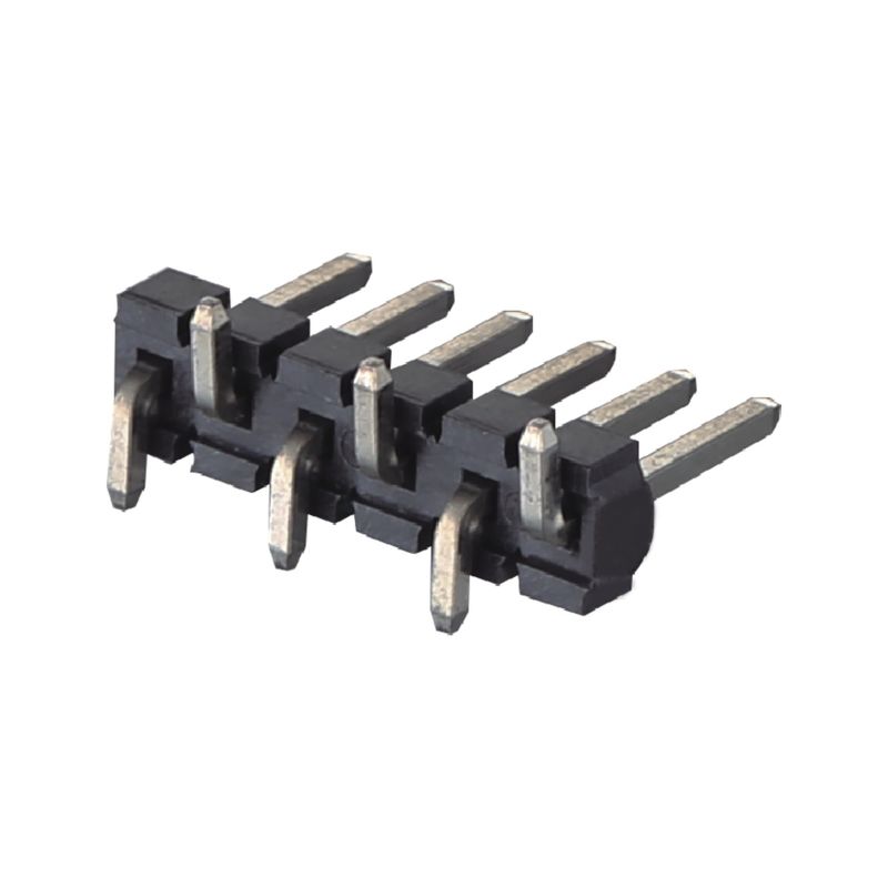3.96mm Plating Emas PCB Pin Header Connector Single Row SMT Tipe 2 - 20 Pin H3.2mm