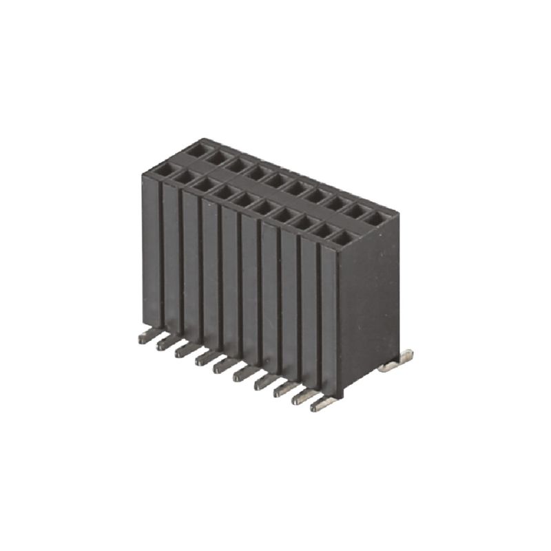 1.27x2.54mm H8.5mm Wanita Board To Board Power Connector SMT Jenis 100 Pin Connector