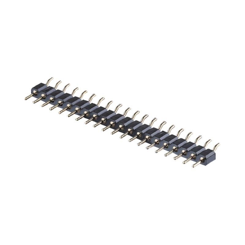 2.54mm Mesin Pin Header Sudut Kanan SMT SMD PCB Single Row Header Connector