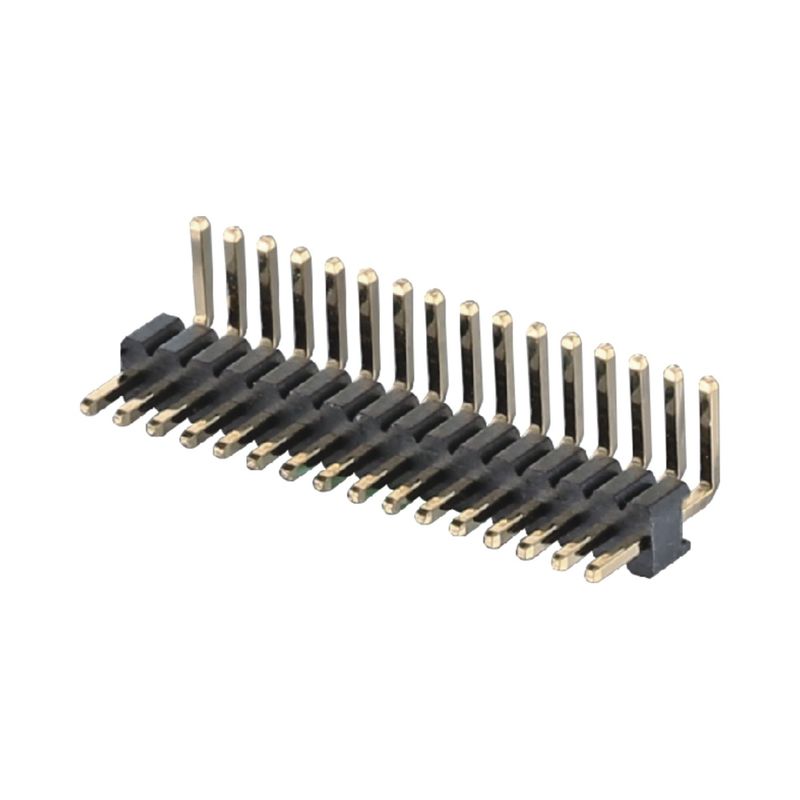 1.27mm Pitch Right Angle Board To Board Connector 2 - 50 Pin Brass Pin Header Connector
