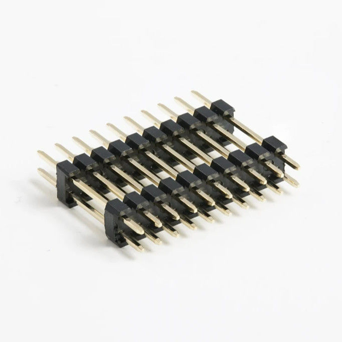 Custom 2.54mm Pitch Pin Header Connector Dual Row 20 Pin 80 Pin Straight Dip