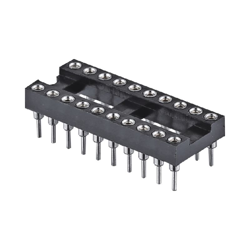 2.54mm Wanita Round Pin Header 8 Pin 10 Pin 18 Pin 28 Pin 32 Pin 40 Pin IC Socket