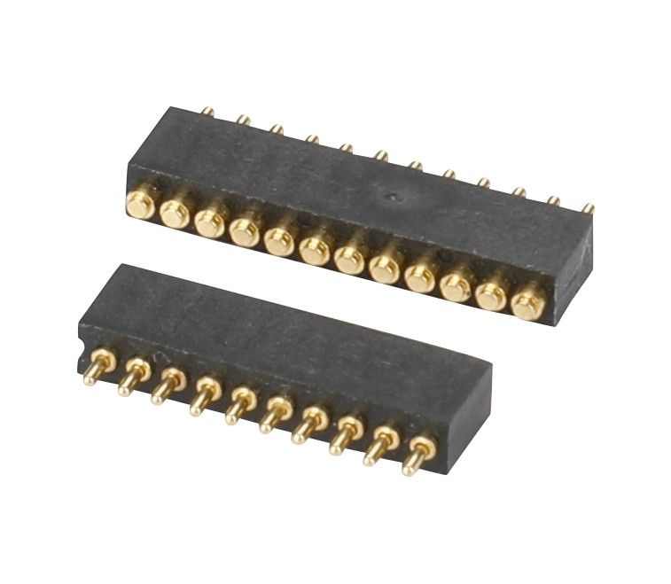 1.27mm Pogo Pin Connector h1.5mm L8.0 Dip Type Plated Brass Connector 10 pin