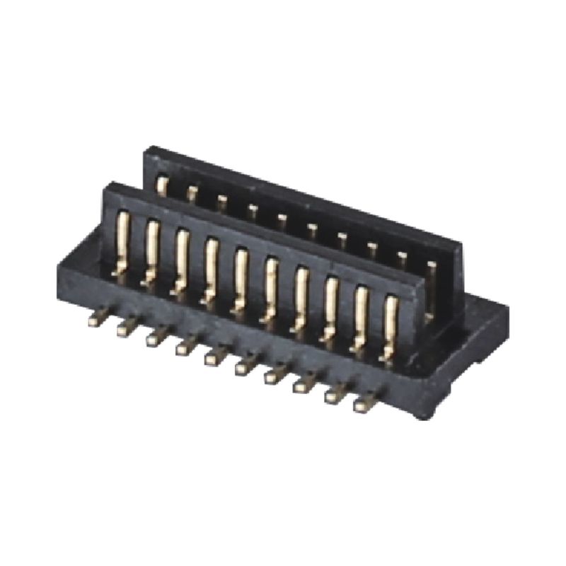0.8mm Pitch BTB Konektor 10 - 100 Pin Konektor Pria Kecepatan Tinggi Fosfor Perunggu
