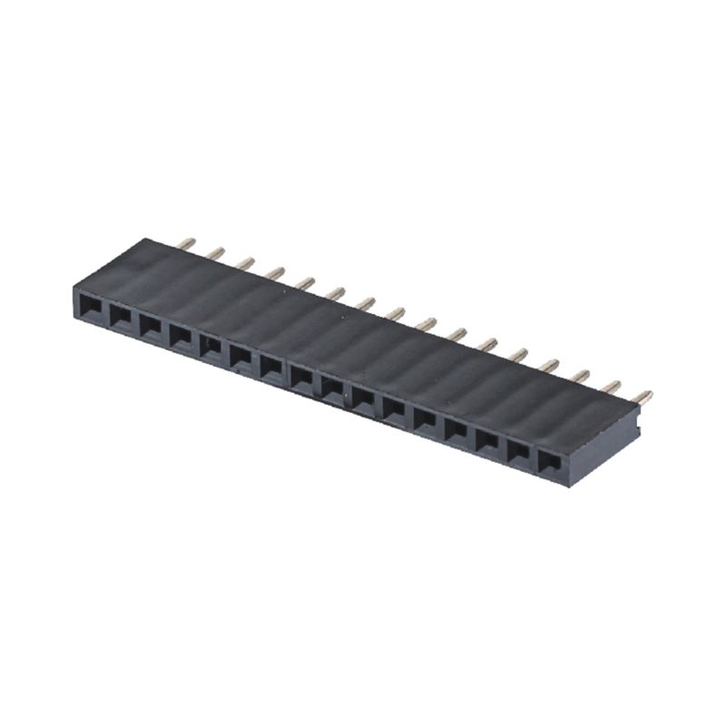 Female Header Connector 1*40 PA6T Hitam Konektor Sudut Kanan 2,54mm Pitch H8,5mm