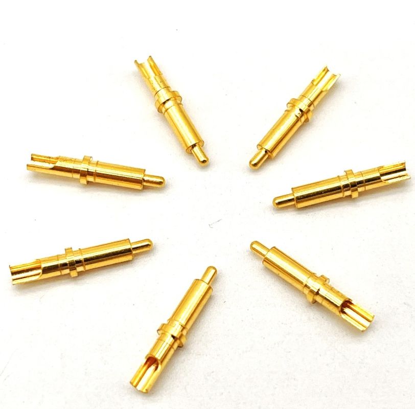 Konektor Pin Pogo dengan arus tinggi DC 12V Bahan perumahan paduan seng bermuatan pegas