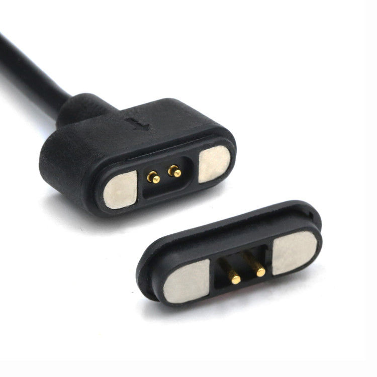 IP67 Waterproof PCB Female Pogo Pin Connector Magnetic Cable dengan Gold Flash Plating dan 50mohm Max Contact Resistance