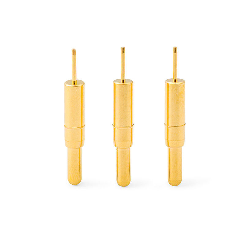 Tembaga presisi tinggi C6801 Pogo Pin Connector Spring Loaded Dip Type Gold Plated
