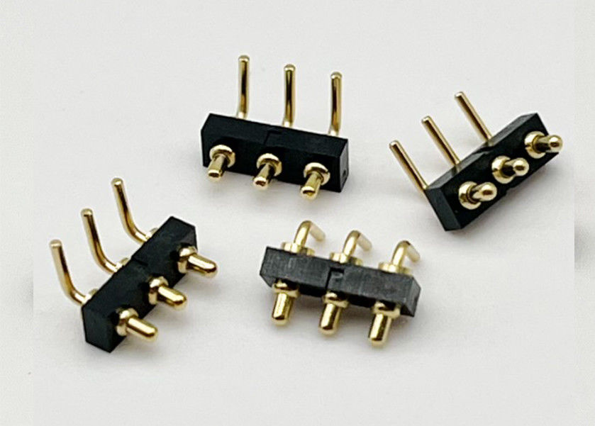 Konektor Pogo Pin khusus 2,54mm Dip Type 3pin H1.5mm untuk konektor pin pegas