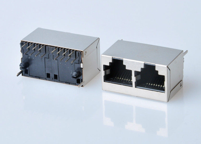 8p8c RJ45 Jack Connector PCB Mount Untuk Jaringan Socket Internet Modular Tembaga Alloy