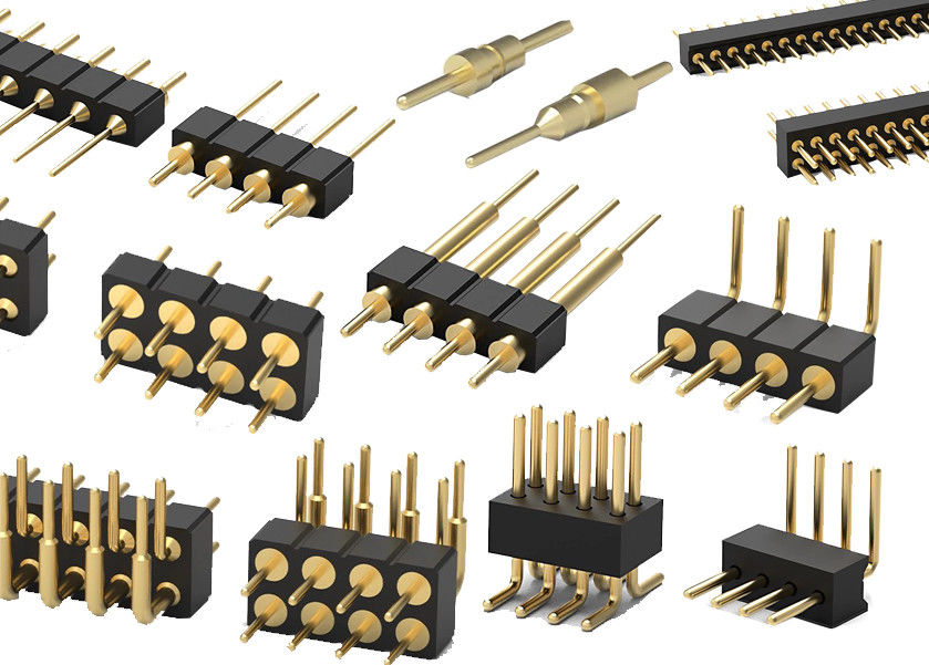 1.27mm 2.0mm 2.54mm Round Pin Header PCB Connector Mesin Pin Header SMT Tipe