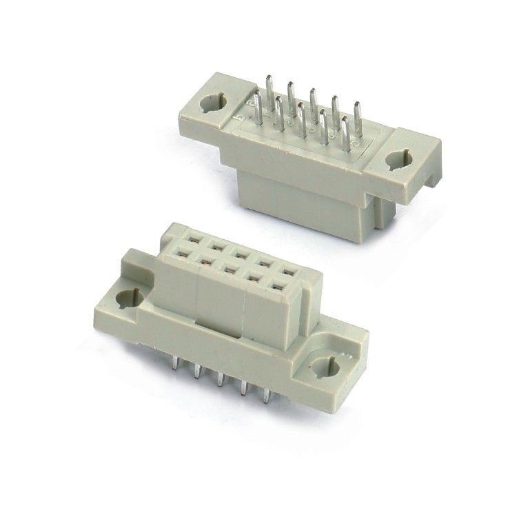 DIN 41612 Konektor 2 Baris 10 Pin Pin Wanita Langsung Melalui Lubang 2x5 Pitch 2.54mm DIP