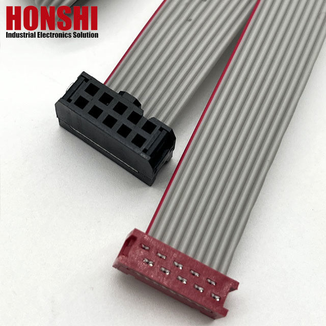 UL2651 Kabel datar dengan konektor IDC 8 10 20 30 34 36 40 64 Kabel IDC pita pin