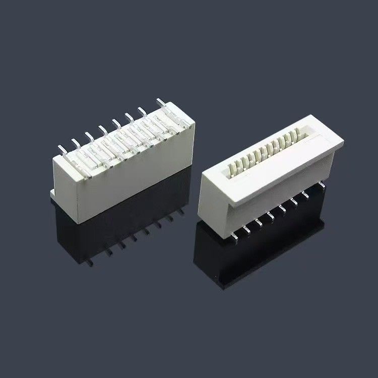 1.25mm FFC/FPC Kabel Zif Socket Connector Side Contact Dengan Kunci 8 10 18 30 Pin Right Angle Jenis