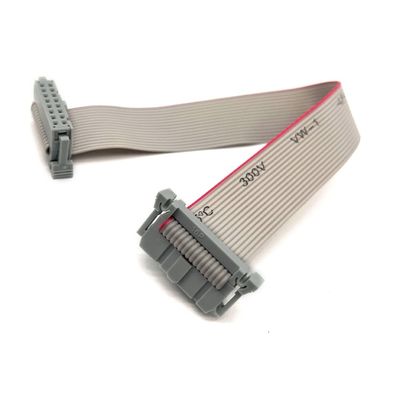 16 Pin Flat IDC Ribbon Cable Harness PVC Polyester 2.54mm Listrik 10cm