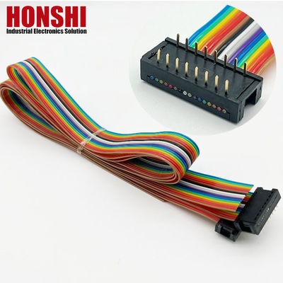 DIP 2.54x7.62mm Flat Kabel Kabel Listrik Ke Papan Konektor Flat Wire Harness