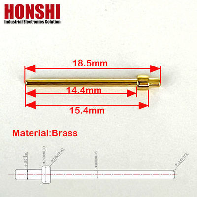 Konektor Mesin Pin 2.0x18.5mm Plating Emas Terminal Pin Kuningan Point Contact Pin