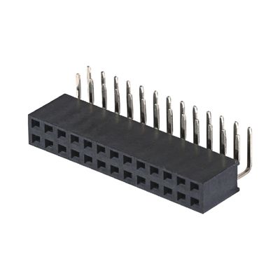 2.0mm H4.3 4.6mm Wanita Pin Header Connector Sudut kanan 90 derajat 2x2 2x40pin