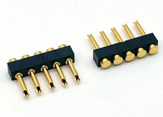 2.54mm Pitch Pogo Pin Connector Solder Type Wanita Pogo Pin 1x05P