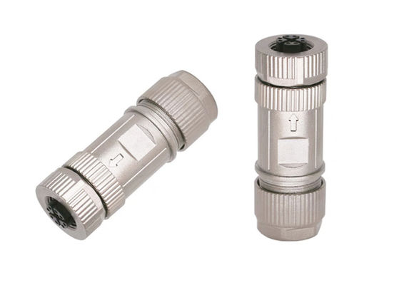 Penghubung M12 Kode X Lingkaran Ethernet 8 Pin Male Female Plug Connector Screw assembly