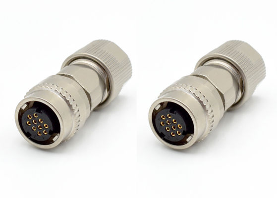 One Touch Locking Female Circular Wire Connector IP67 2P 10P Straight Solder Wire Plug