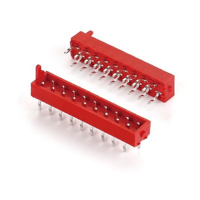 2.54mm Pitch IDC Plug PCB Connector Straight TYPE Micro Match Kabel Merah Konektor Pria