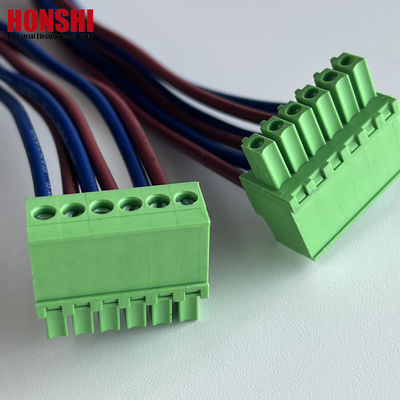 3.5mm Female Pluggable Terminal Block Wire and Cables Assembly Manufacturer Wiring Harness (Blok terminal yang dapat disambungkan)