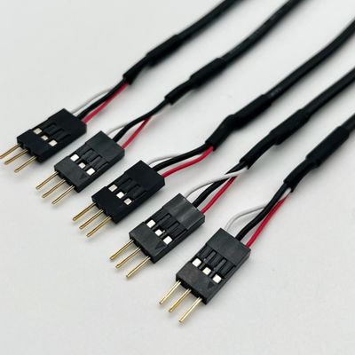 Custom 2.54mm Dupont Line Pria Wanita Jumper Wire Harness Kabel Dupont 15cm Hitam