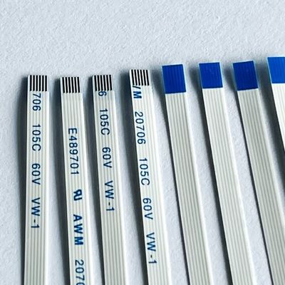 6 Pin FFC Flat Cable Custom Awm 20706 105c 60v Vw-1 0.5mm Pitch FFC FPC Kabel